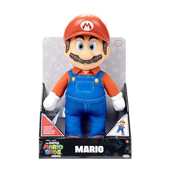 Nintendo the Super Mario Bros. Movie Mario Poseable Plush NWT - Picture 1 of 4